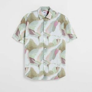 Abstract Print Cotton Shirt